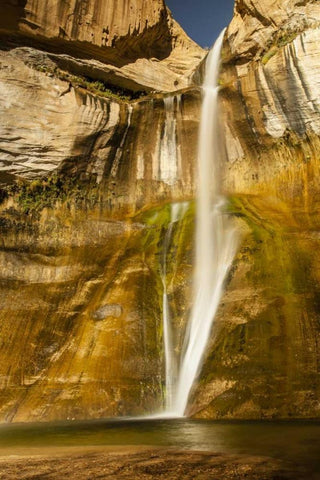 UT, Grand Staircase Escalante, Calf Creek Falls White Modern Wood Framed Art Print with Double Matting by Illg, Cathy and Gordon