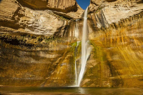 UT, Grand Staircase Escalante, Calf Creek Falls White Modern Wood Framed Art Print with Double Matting by Illg, Cathy and Gordon