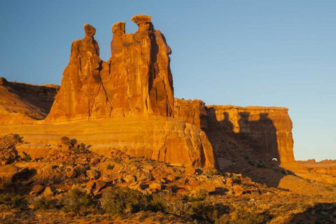 UT, Arches NP The Three Gossips formation Black Ornate Wood Framed Art Print with Double Matting by Illg, Cathy and Gordon