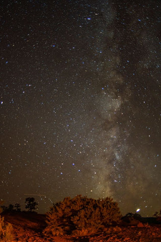 USA- Utah- Capitol Reef National Park. Milky Way galaxy. Black Modern Wood Framed Art Print by Jaynes Gallery