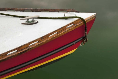 WA, Deer Harbor Bow of boat at Orcas Island White Modern Wood Framed Art Print with Double Matting by Paulson, Don