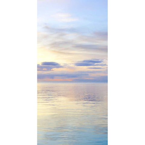 Washington, San Juan Islands Seascape at sunset White Modern Wood Framed Art Print by Paulson, Don