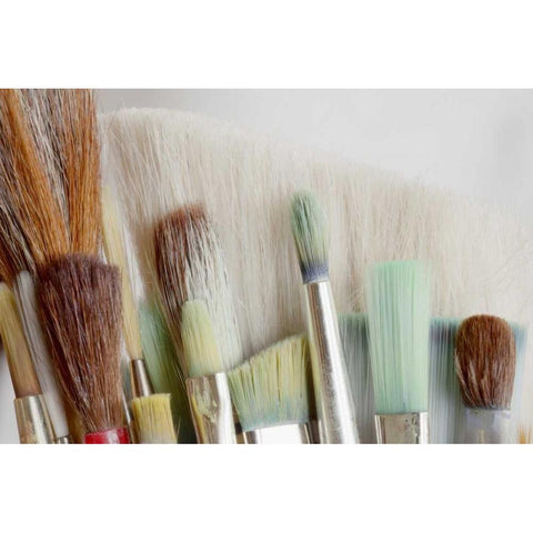 Washington, Seabeck Close-up of artists brushes Gold Ornate Wood Framed Art Print with Double Matting by Paulson, Don