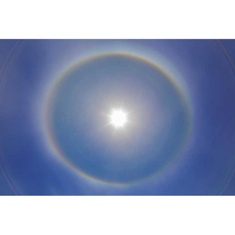 USA, Washington, Seabeck Rainbow-colored halo White Modern Wood Framed Art Print by Paulson, Don