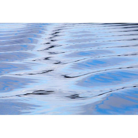 USA, Alaska, Endicott Arm Boat wake patterns White Modern Wood Framed Art Print by Paulson, Don