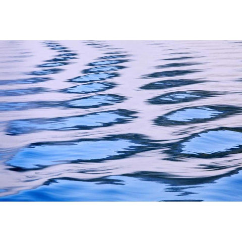 Canada, BC, Patterns in boat wake White Modern Wood Framed Art Print by Paulson, Don
