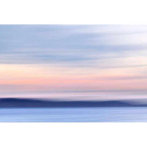 Washington, Hood Canal Abstract of ocean and sky Black Modern Wood Framed Art Print with Double Matting by Paulson, Don