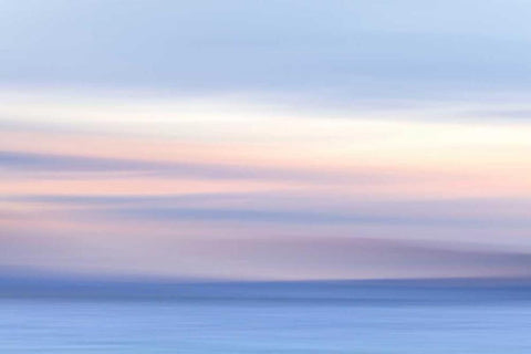 Washington, Hood Canal Abstract of ocean and sky White Modern Wood Framed Art Print with Double Matting by Paulson, Don