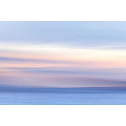 Washington, Hood Canal Abstract of ocean and sky White Modern Wood Framed Art Print by Paulson, Don