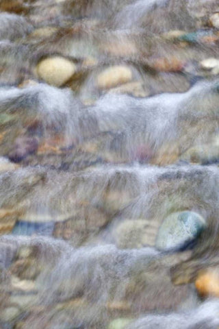 USA, Washington Small rocky stream White Modern Wood Framed Art Print with Double Matting by Paulson, Don