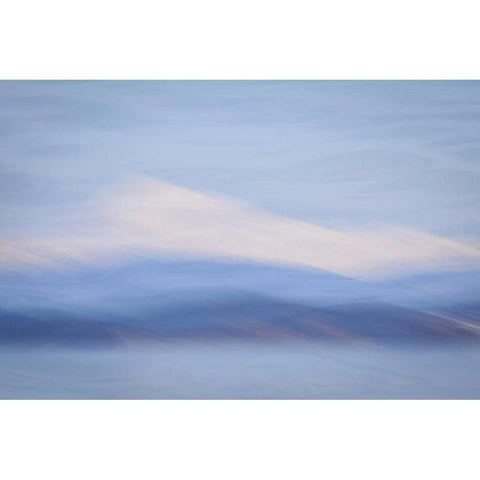 Washington, Mount Baker Abstract of Mount Baker White Modern Wood Framed Art Print by Paulson, Don