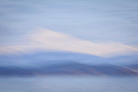 Washington, Mount Baker Abstract of Mount Baker White Modern Wood Framed Art Print with Double Matting by Paulson, Don