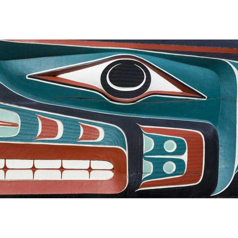 USA, Washington State, Jamestown Totem art PR Black Modern Wood Framed Art Print with Double Matting by Paulson, Don