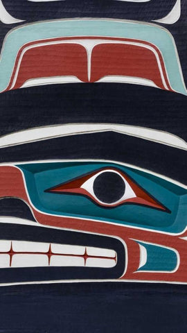 USA, Washington State, Jamestown Totem art PR White Modern Wood Framed Art Print with Double Matting by Paulson, Don