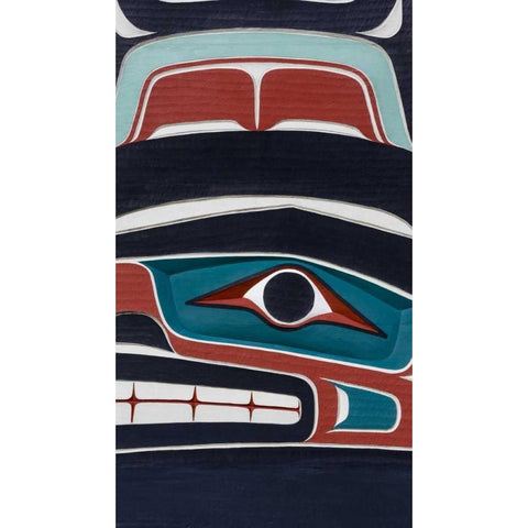 USA, Washington State, Jamestown Totem art PR White Modern Wood Framed Art Print by Paulson, Don