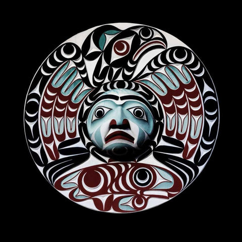 USA, Washington State, Jamestown Totem art PR Black Modern Wood Framed Art Print with Double Matting by Paulson, Don