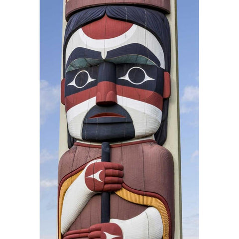 USA, Washington State, Jamestown Totem art PR Gold Ornate Wood Framed Art Print with Double Matting by Paulson, Don
