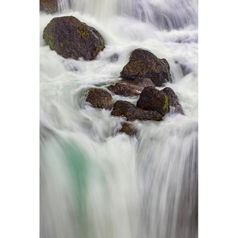 Firehole falls-Firehole River-Yellowstone National Park-Wyoming Gold Ornate Wood Framed Art Print with Double Matting by Jones, Adam