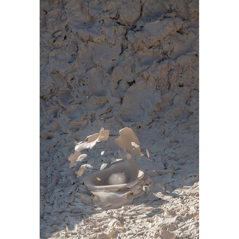 USA-Wyoming-Yellowstone National Park-Atrists Paintpots-Boiling hot mud pots-Detail of exploding bu Gold Ornate Wood Framed Art Print with Double Matting by Hopkins, Cindy Miller
