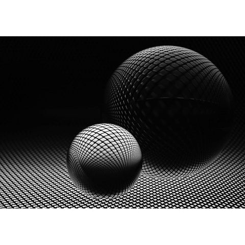 Darkness Black Modern Wood Framed Art Print with Double Matting by Westum, Heidi