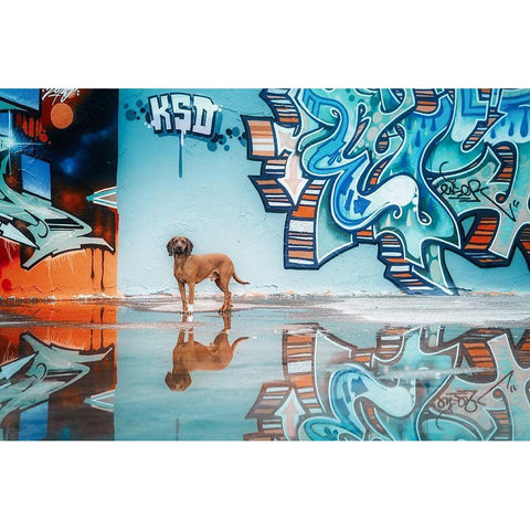 To Understand Blue You Must First Understand Yellow And Orangea? (Vincent Van Gogh) White Modern Wood Framed Art Print by Willers, Heike