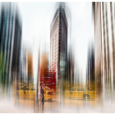 Flatiron White Modern Wood Framed Art Print by Chiriaco, Carmine