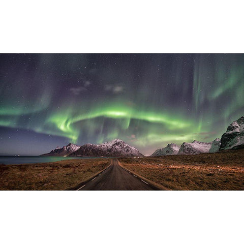 Road To Boreal Black Modern Wood Framed Art Print by Perdomo, Pablo