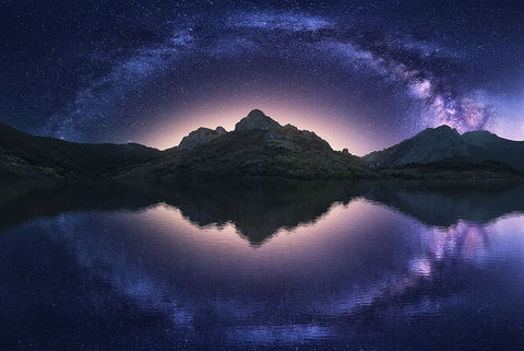 Celestial Illusion Black Ornate Wood Framed Art Print with Double Matting by F. Turienzo, Carlos