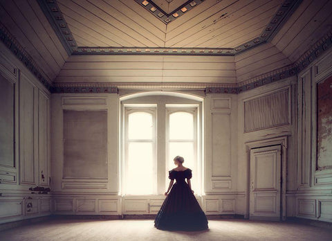 Thinloth White Modern Wood Framed Art Print with Double Matting by Russocka, Magdalena