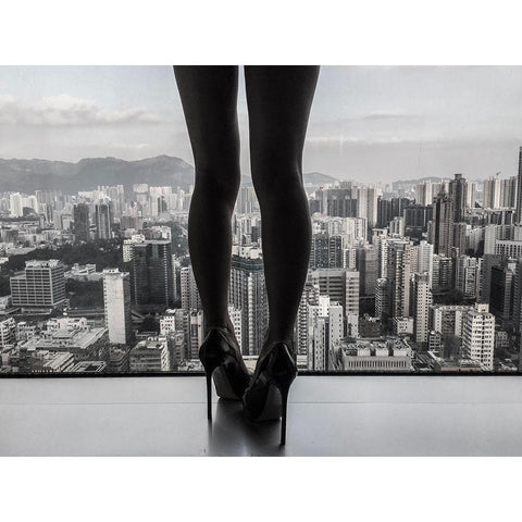 City|E|Scape White Modern Wood Framed Art Print by Schottstaedt, Erik