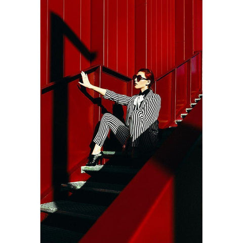 Fashion Geometry White Modern Wood Framed Art Print by Bolgov, Ruslan