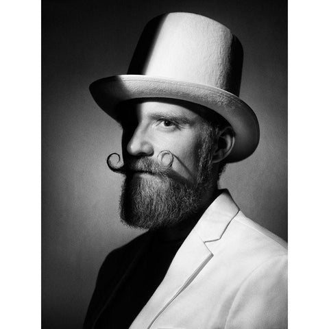 Beard Culture White Modern Wood Framed Art Print by Aristoteles, David