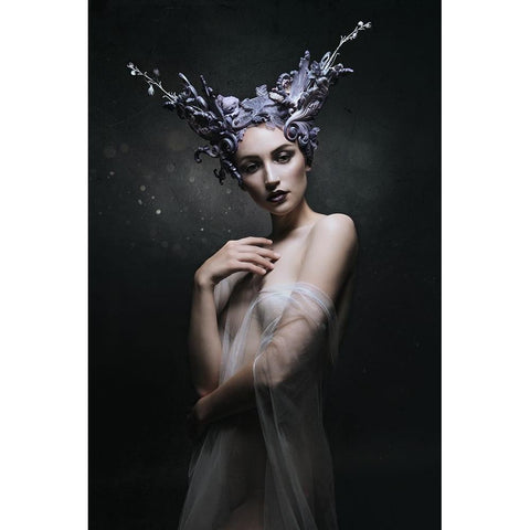 Artemis White Modern Wood Framed Art Print by Siegart