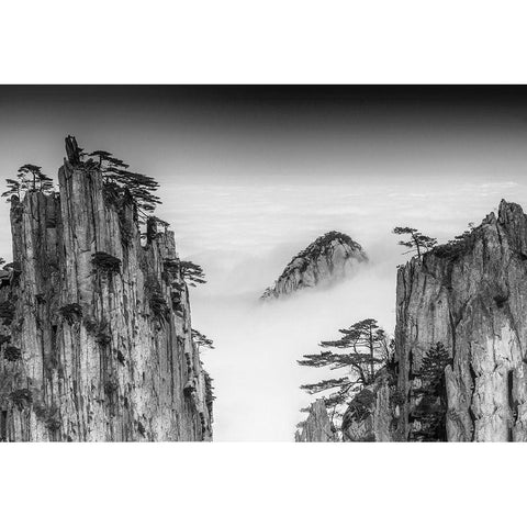 Er?App Black Modern Wood Framed Art Print by Chenzhe