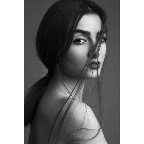 Saghar White Modern Wood Framed Art Print by behnamkhoramshahi
