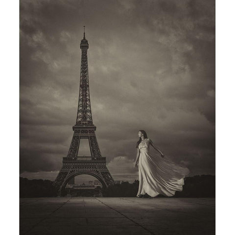 Vive La Libertac Black Modern Wood Framed Art Print with Double Matting by Netton, Chris