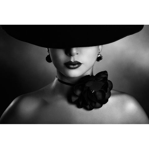 Enigma White Modern Wood Framed Art Print by Tambe, Peppe