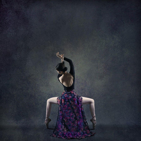 The Girl A Dance White Modern Wood Framed Art Print by Hasheminasab, Moein