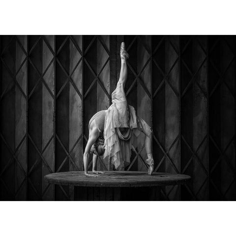 The Urbex Stage Gold Ornate Wood Framed Art Print with Double Matting by Stalmans, Luc