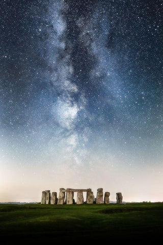 Stonehenge Black Ornate Wood Framed Art Print with Double Matting by Ionut Dascalu, Andrei