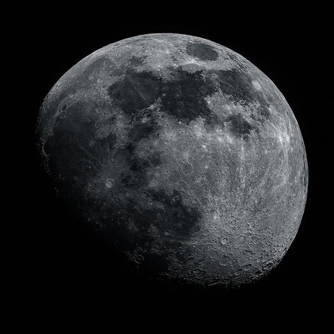 The Moon Black Modern Wood Framed Art Print by Kalika, Michael