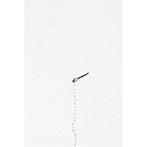 Yeti Black Modern Wood Framed Art Print with Double Matting by Cederberg, Marcus