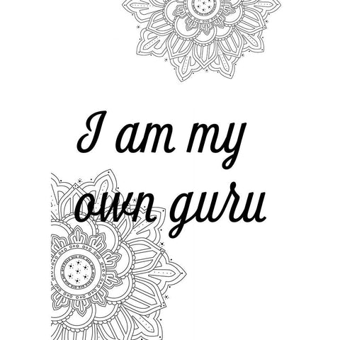Guru White Modern Wood Framed Art Print by 1x Studio II