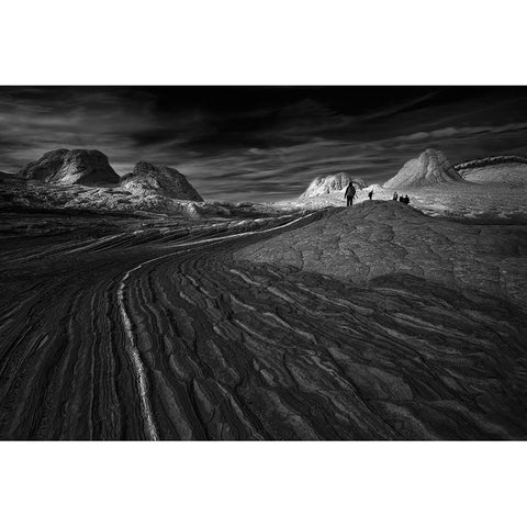 Wcwfwhite Pocket Black Modern Wood Framed Art Print with Double Matting by Zeng, Jiahong