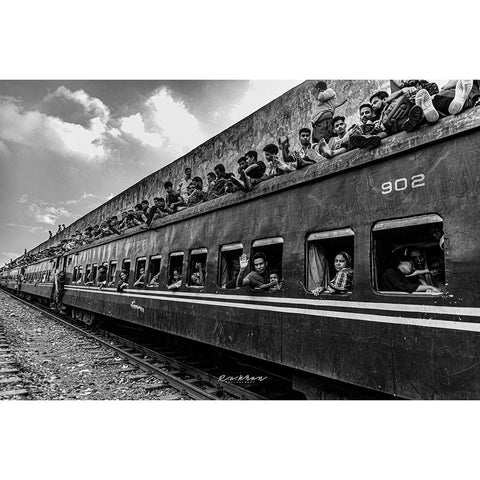 Untitled Black Modern Wood Framed Art Print by Alam Khan, Rakibul