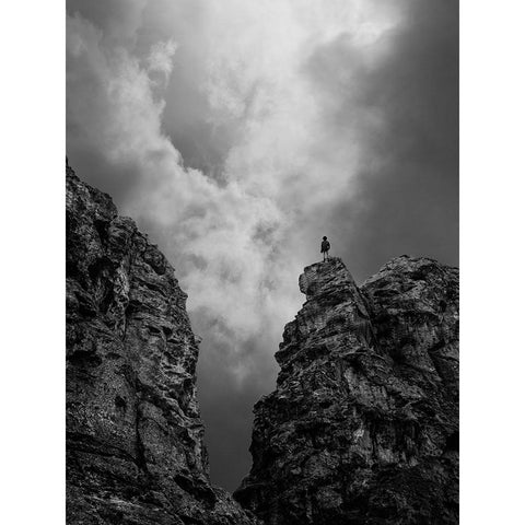 Endless Way Black Modern Wood Framed Art Print with Double Matting by Noori, Saba