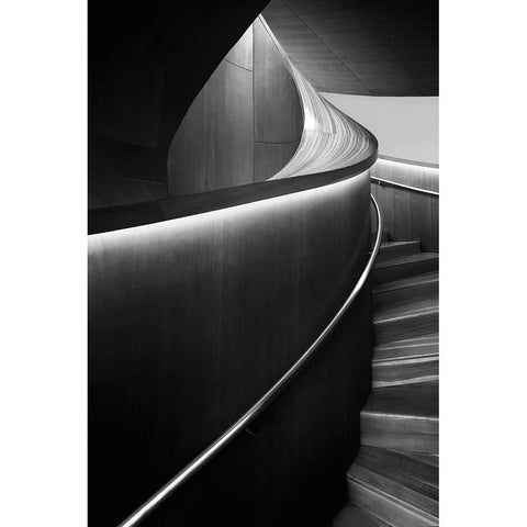 Stairs 5 Gold Ornate Wood Framed Art Print with Double Matting by Zhou, Steven