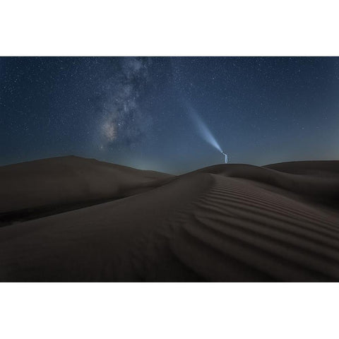 Light Up The Sky Black Modern Wood Framed Art Print by Sulaiman Alshehhi, Ahmed