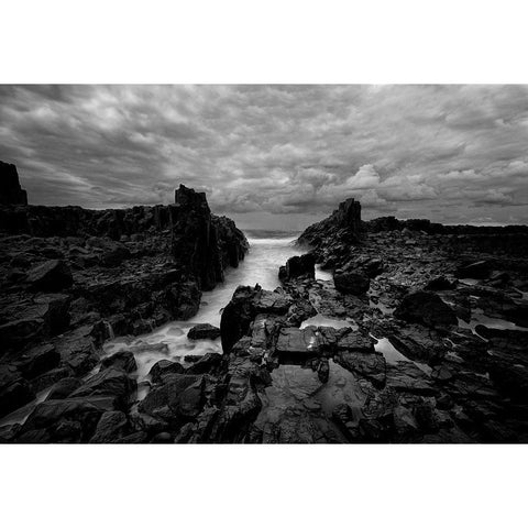 Dragons Maw Black Modern Wood Framed Art Print with Double Matting by Sowter, Ashley