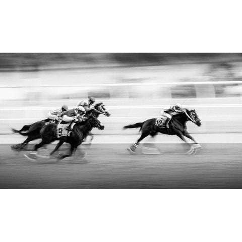Taking the Lead White Modern Wood Framed Art Print by Zhou, Steven